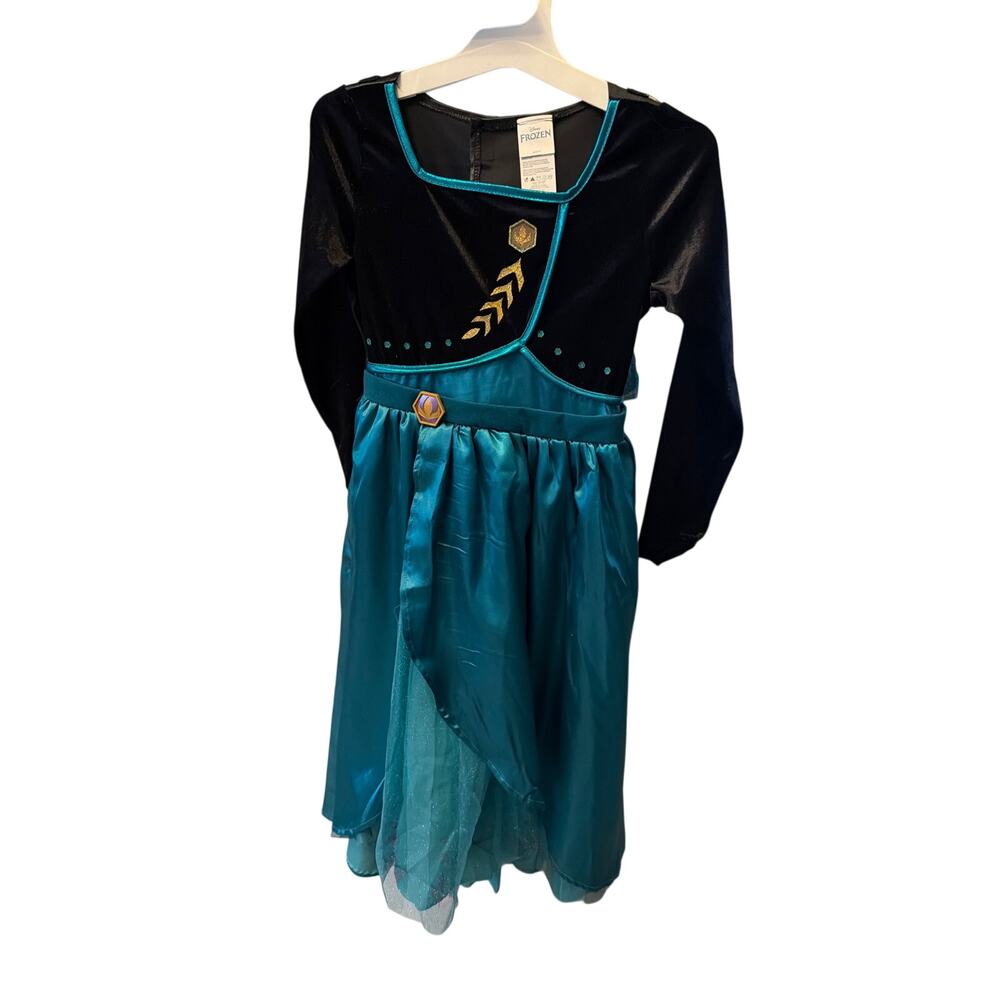 DISNEY Frozen Anna Deluxe Costume dress  Size 7/8 Medium NWT